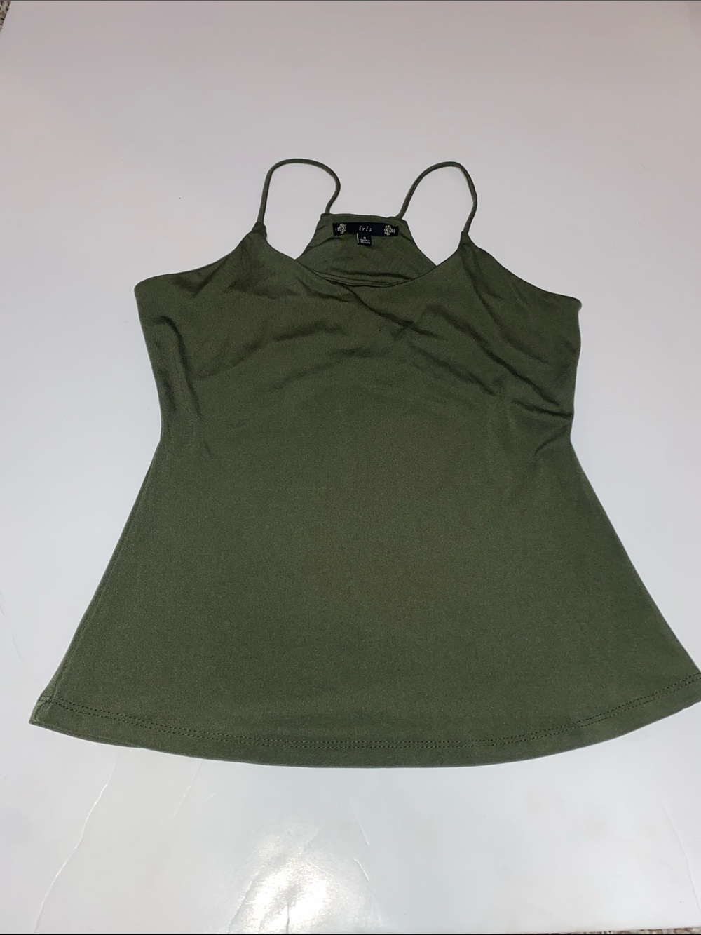 iris Olive Green Spaghetti Strap Cami